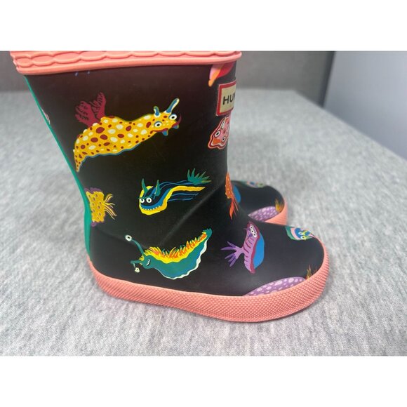 Hunter Original Boys Rubber Finish Wellington Boots Wellies Size 5 Black - Picture 6 of 7